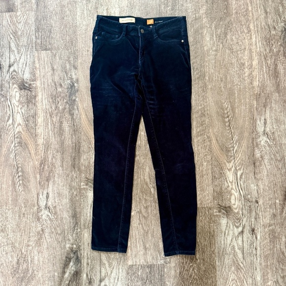 Anthropologie Pilcro and the Letterpress Serif Navy/Marin Corduroy Pant Sz 28 - Picture 1 of 5